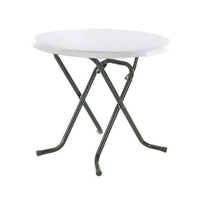 Terrastafel ø 85 cm. wit