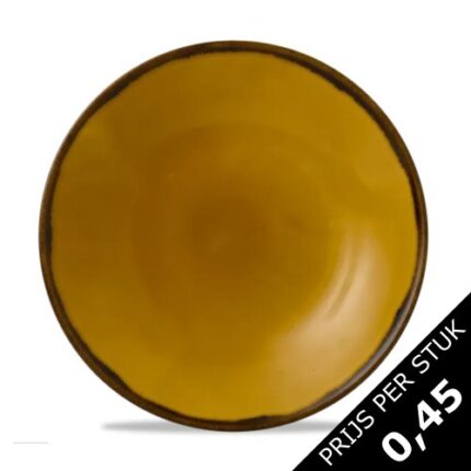 Harvest plat bord ø 26 cm. - Mustard (per krat van 15 stuks)