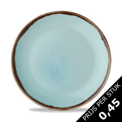 Harvest plat bord ø 26 cm. - Turquoise (per krat van 15 stuks)
