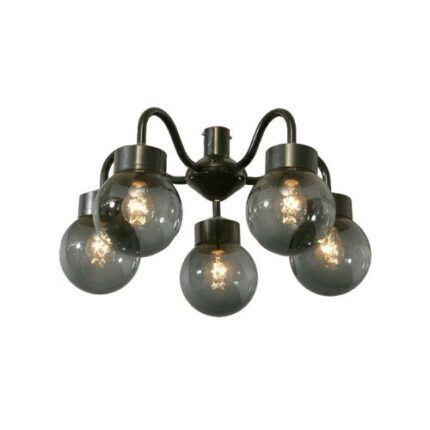 Hanglamp 5-bols (220V) - zwart (incl. ophangen)