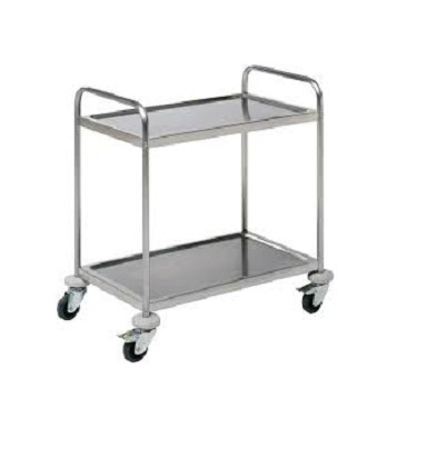 Serveerwagen RVS 2-laags