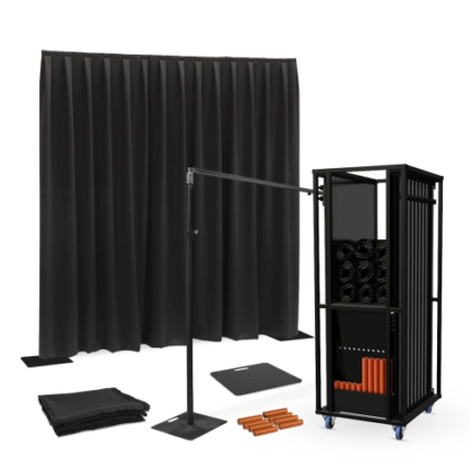 Pipe & Drape® zwart - per transportkar (27,00 meter)