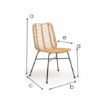 Stoel "Palm" | Rotan - Afbeelding 3