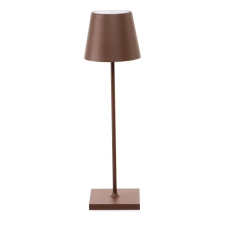 54826 tafellamp poldina mini, oplaadbar - 30 cm - roestbruin(1)